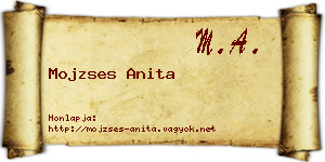 Mojzses Anita névjegykártya